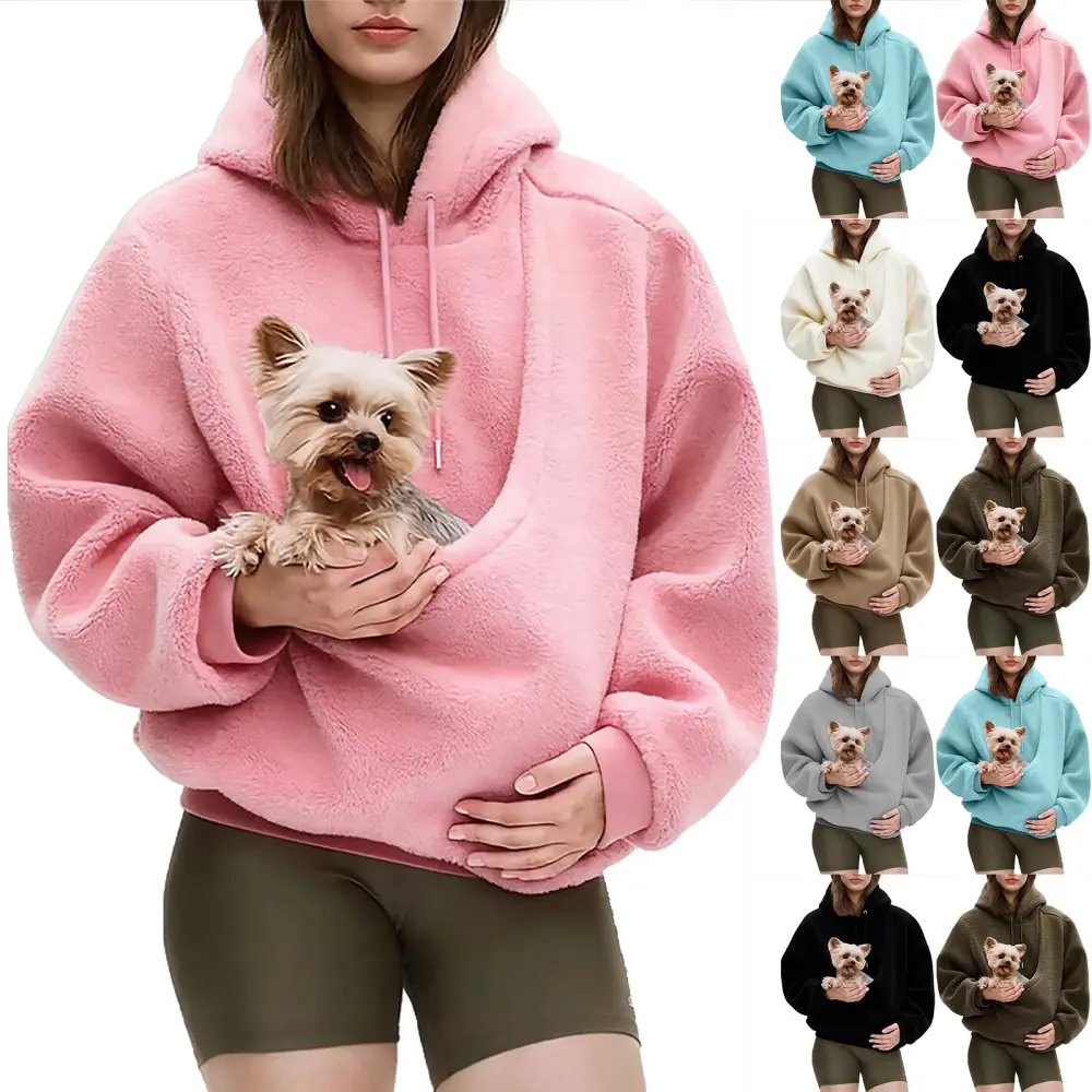 Casual Hoodies Kangaroo Dog Pet Holder Carrier Big Pouch