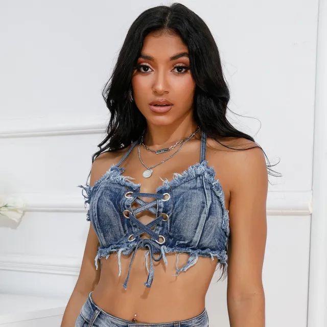 European And American Sexy Super Short Cake Puffy Denim Skirt Top M - Shop at LoveMi