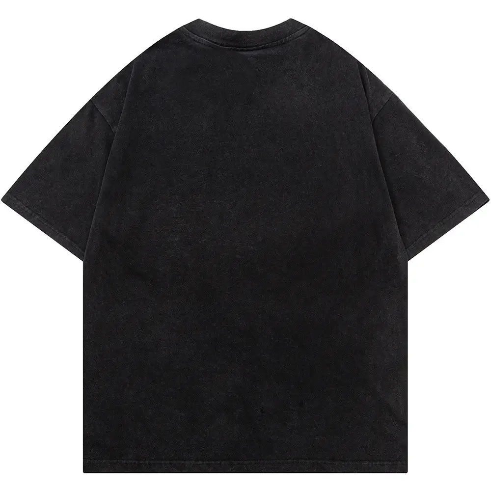Five-pointed Star Flame Shadow Print Short Sleeve