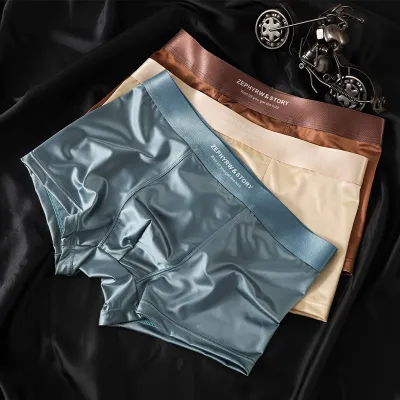 Men's Satin Light Luxury Ice Silk Underwear Summer