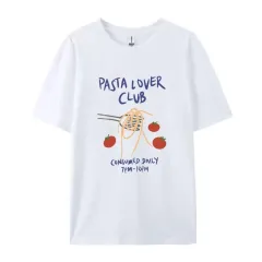 Women Retro Graphic Tee Fruit Print Crew Neck Short Sleeve - White - View 1