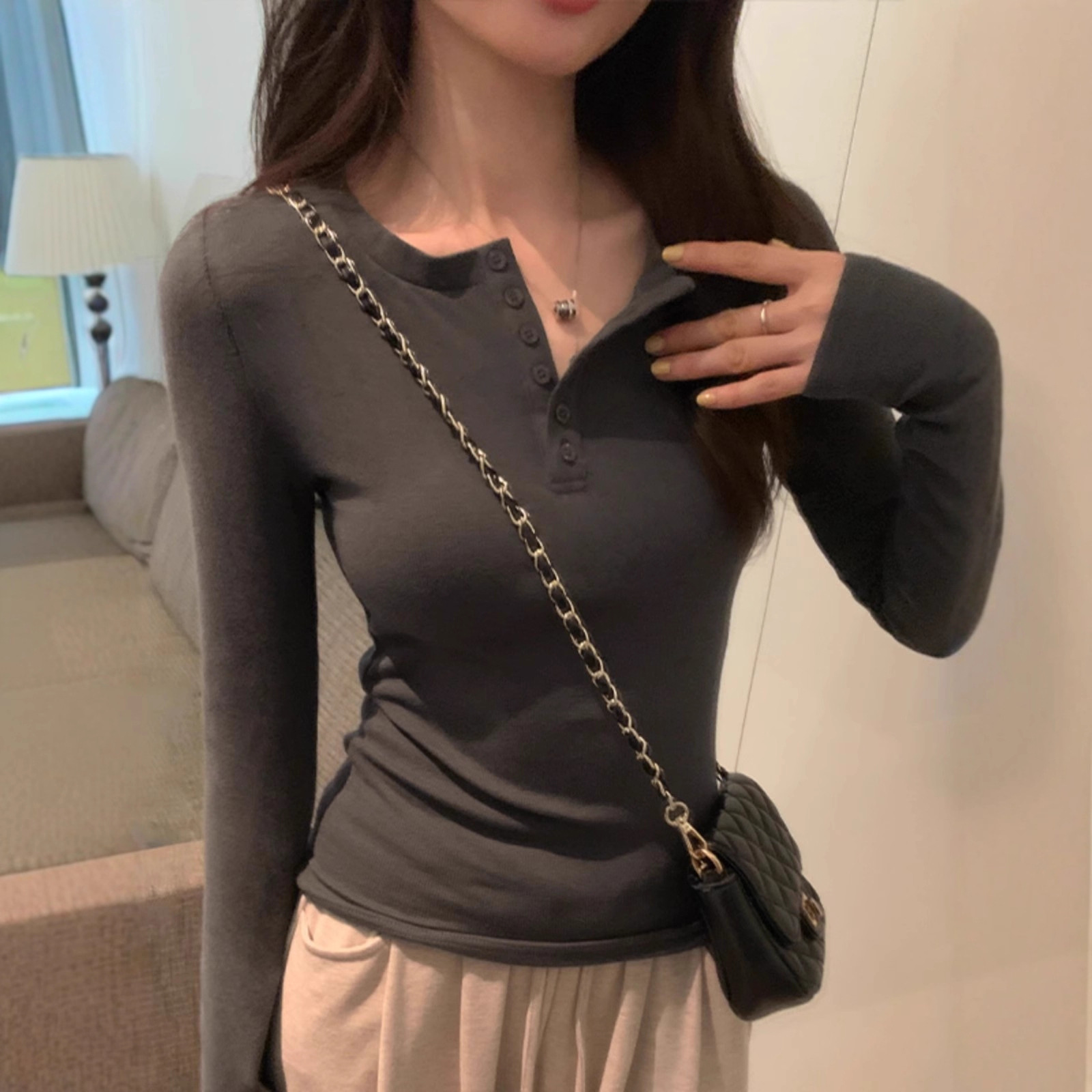 Women's Fashionable Casual Bottoming Shirt — product photo 9