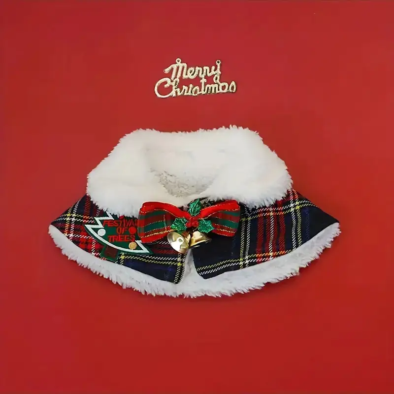 Cat Christmas Cloak Dog Shawl Pet Warm Scarf