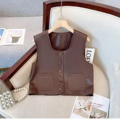 French Retro Shirt Dress Women's Vest Two-piece Set - Vest - View 1