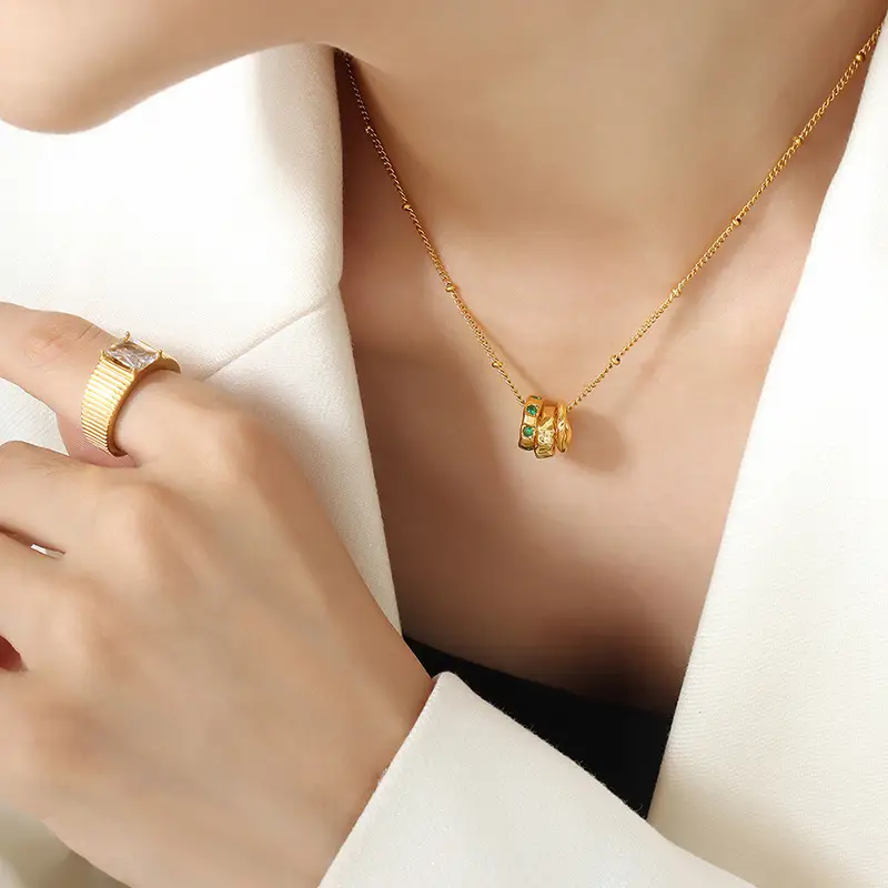 Thai Retro Titanium Steel Necklace Pendant