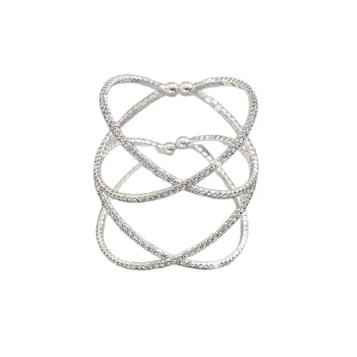 Open-ended Bracelet Full Diamond Bracelet