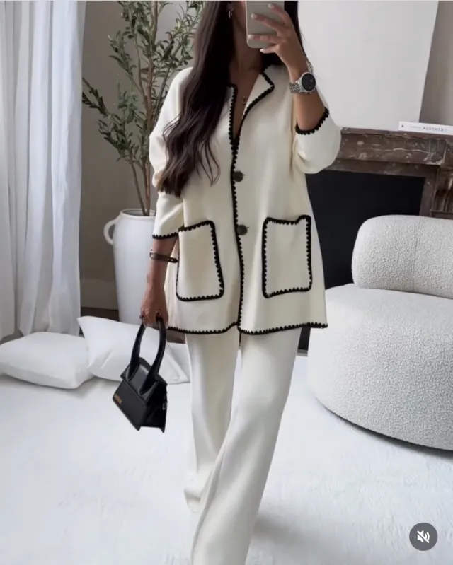 Fashion Stitching Bag Set White Top - Shop at LoveMi