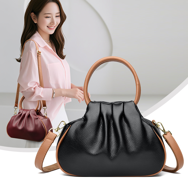 Large-capacity Pleated Crossbody Shoulder Bag For Women