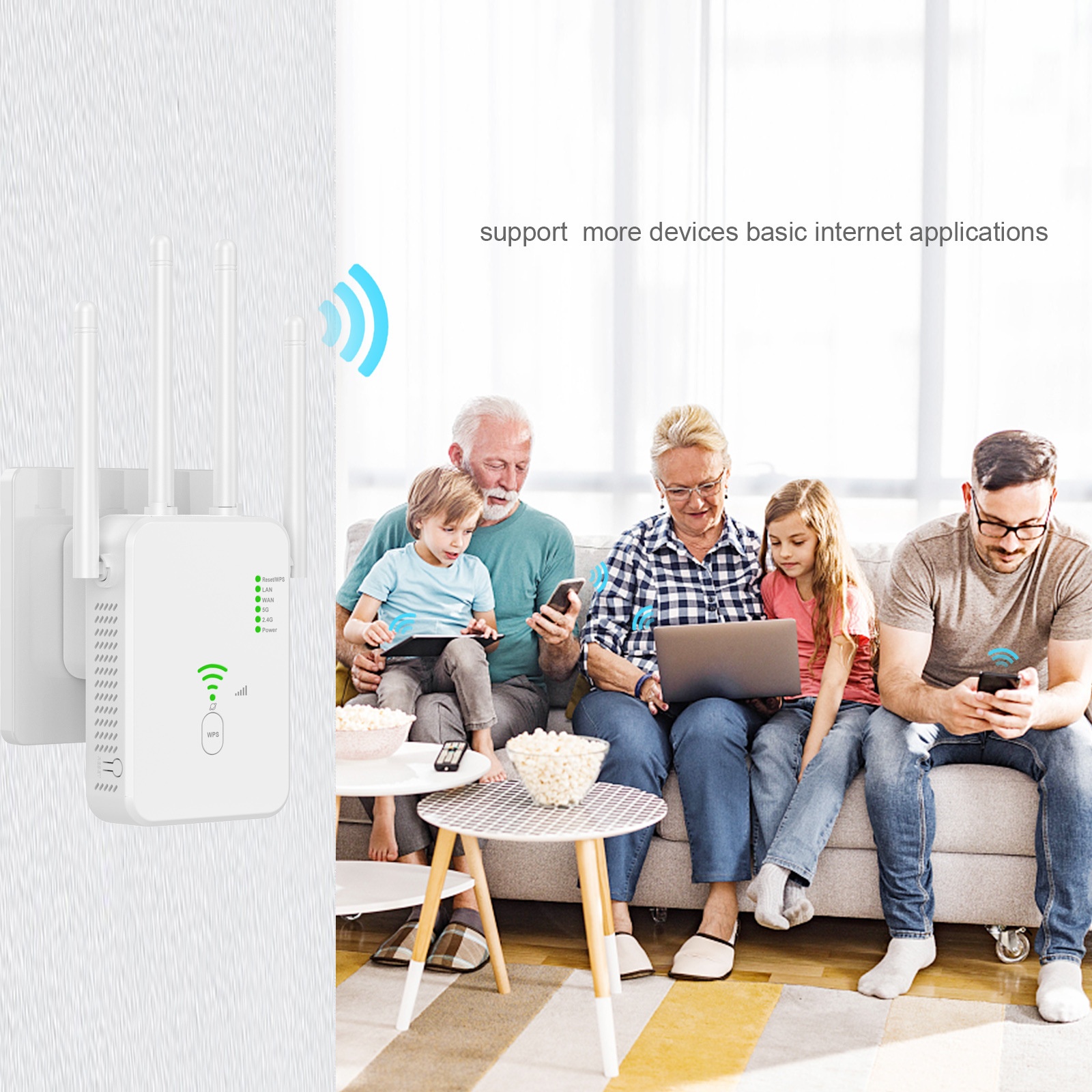 1200m Dual-frequency Wifi Relay Wireless Router