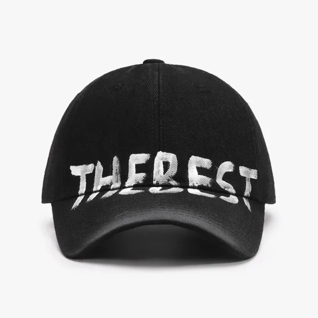 Letter Graffiti Curved Brim Soft Top Baseball Cap Black - Shop at LoveMi