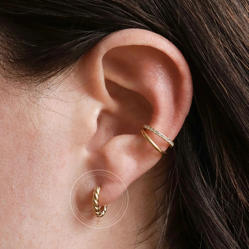 Silver Needle Twisted Twist Female Earrings Hipster