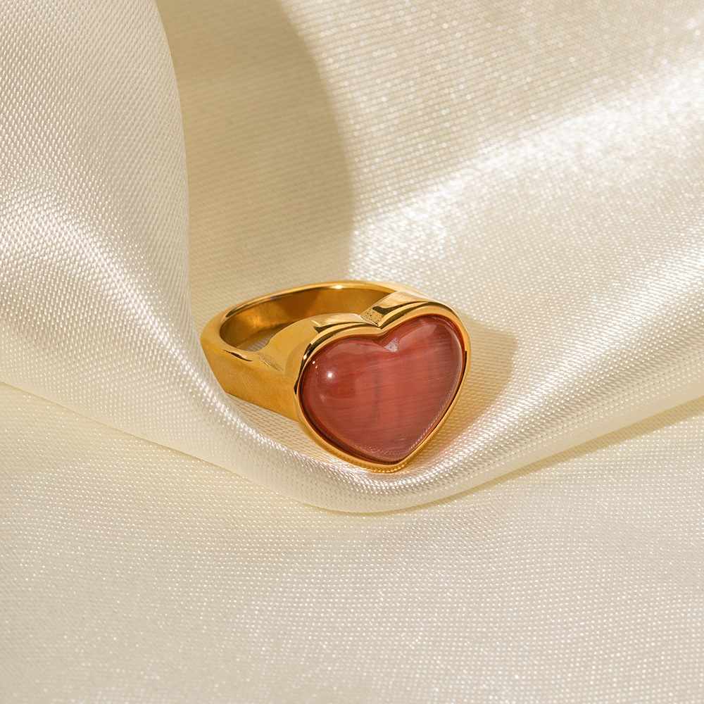 Women's Fashion Opal Stainless Steel Ring