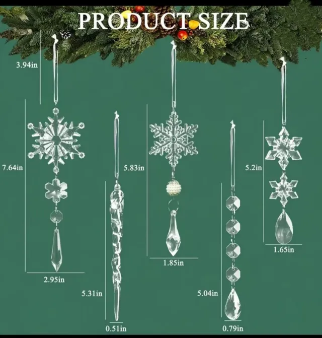 New Homehold Christmas Decoration Supplies Suit 10 Transparent Ice Cones - Shop at LoveMi
