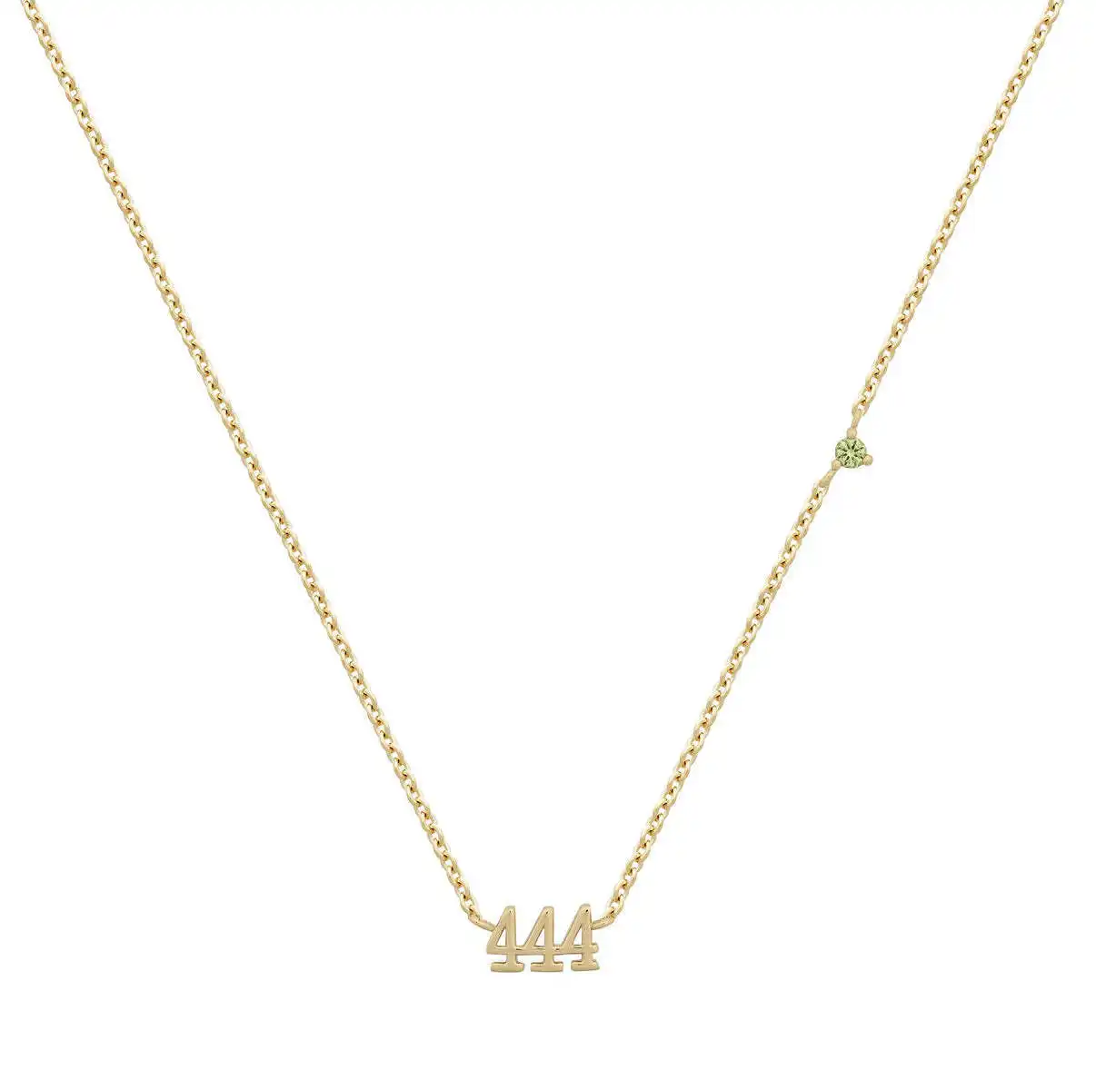 Angel Digital Diamond Clavicle Chain Stainless Steel Cut Three-link Number Pendant Necklace