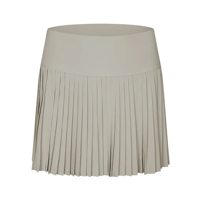 High Waist Hip Lift Women's Sports Skirt With Pockets - Cocoon Brown