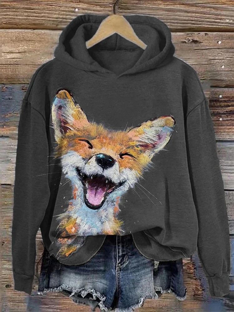 Women’s 3D Digital Print Hoodie – Casual Graphic Sweatshirt