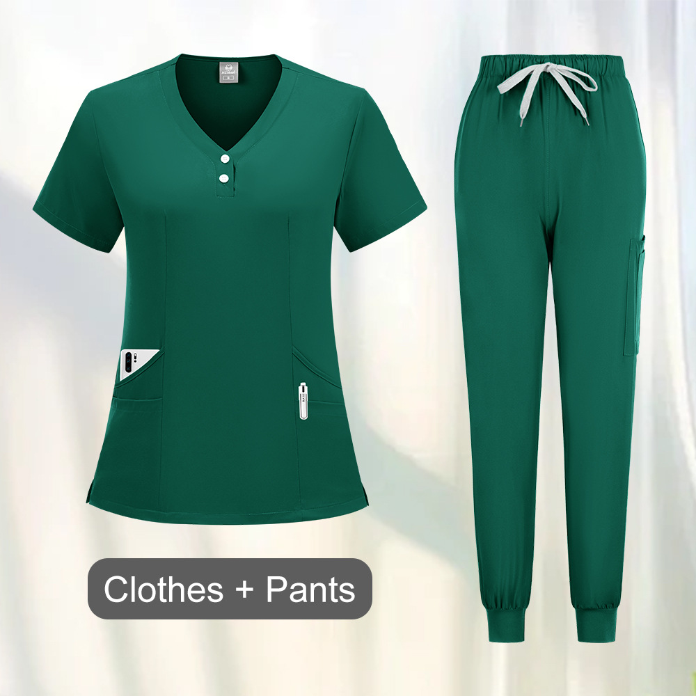 Work Uniform Scrub Top And Pants Nursing Set - Image 3