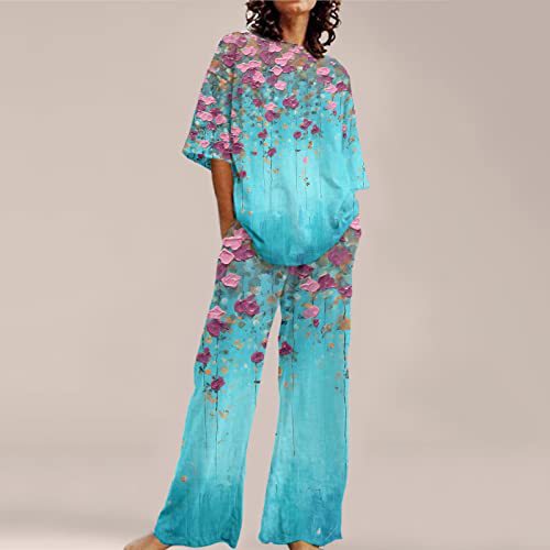 Loose fitting Solid Color Long Sleeves Trousers Suit G75Z162 L - Shop at LoveMi
