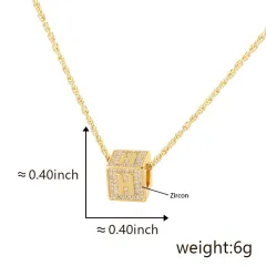 Fashion Jewellery 26 English Letter Necklace Pendant - H Gold Single Pendant - View 1