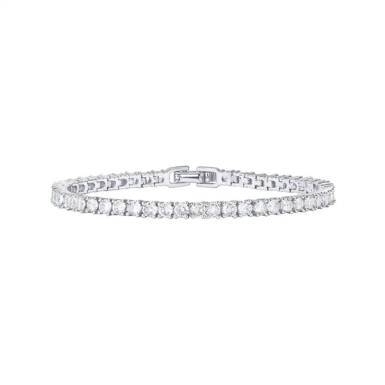Women's Gold-colored Chain Bracelet Fully Studded With Diamonds