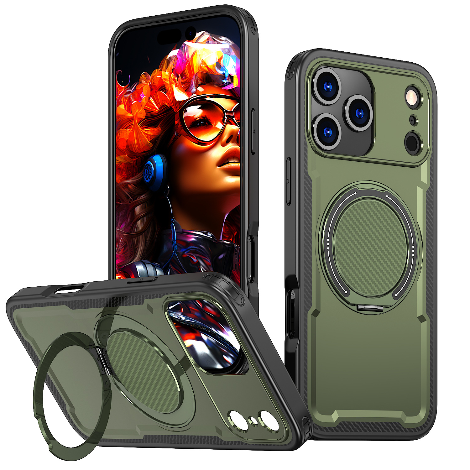 360-Degree Rotating Magnetic Phone Case With Damping Stand - Image 8