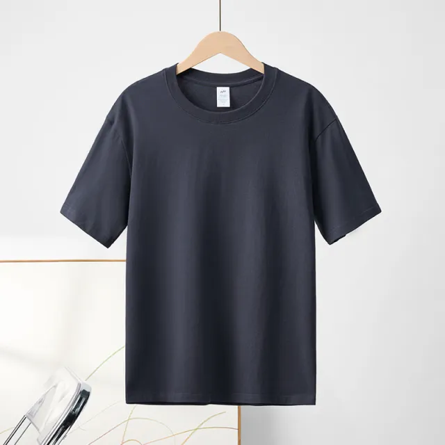 Cotton Round Neck Short Sleeve T shirt Top Extreme Gray - Shop at LoveMi