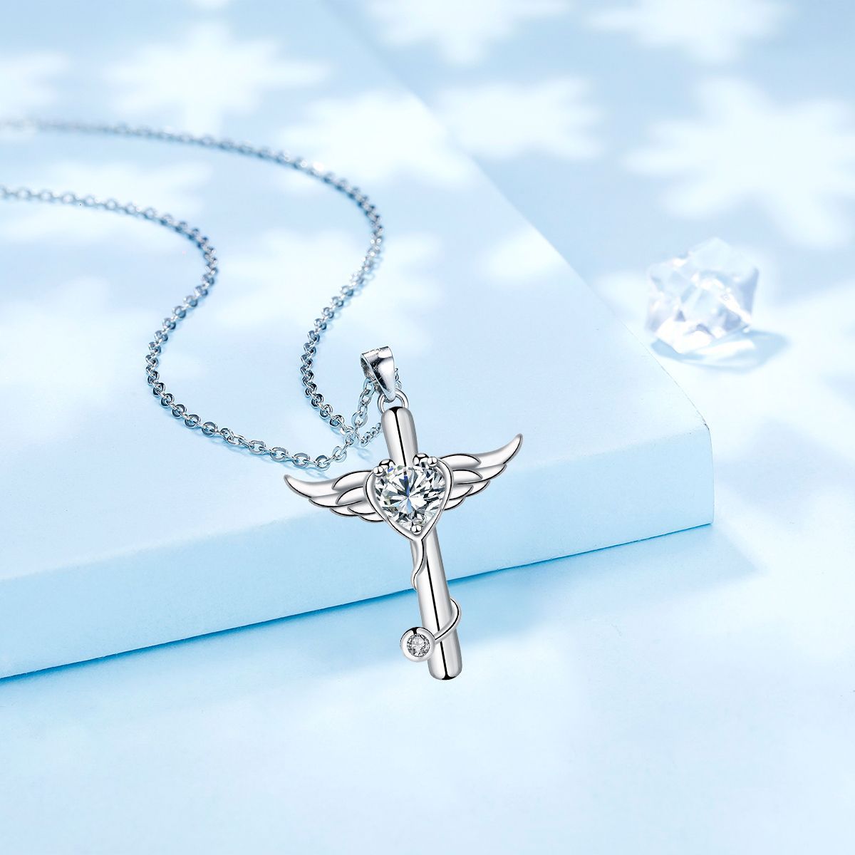 Personality Wings Cross Stethoscope Necklace