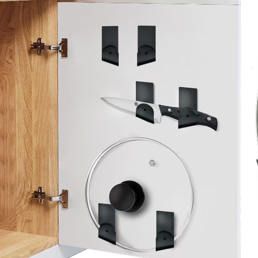 No-Trace Wall-Mounted Pot Lid Rack