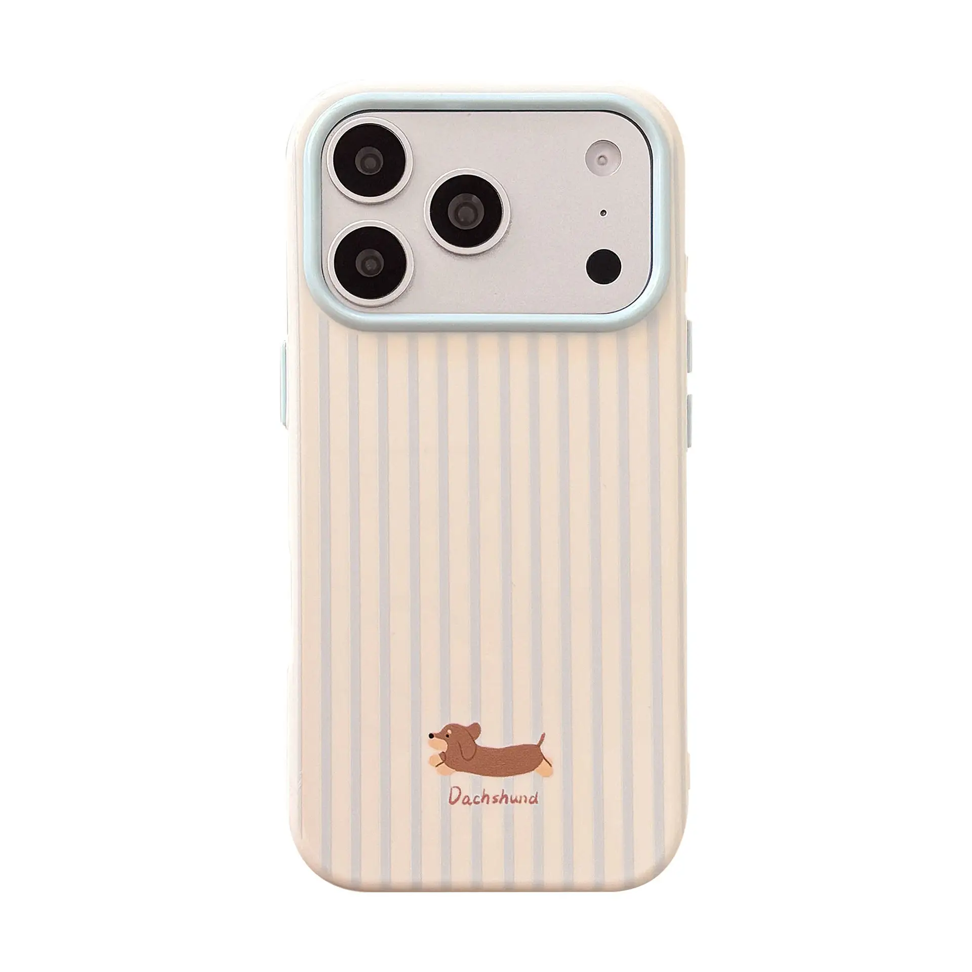 Striped Dachshund Drop-proof Phone Case