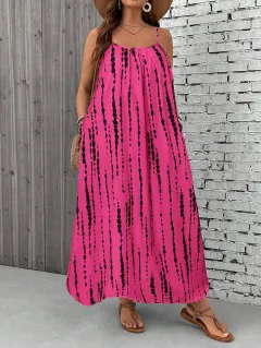 Womens Loose Casual Plus-Size Printed Dress - Q9 9-3Xl - View 1