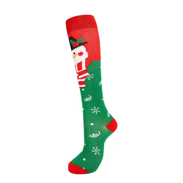 Compression Stockings Christmas Sports High Elastic Breathability Picture Style 1 - Shop at LoveMi