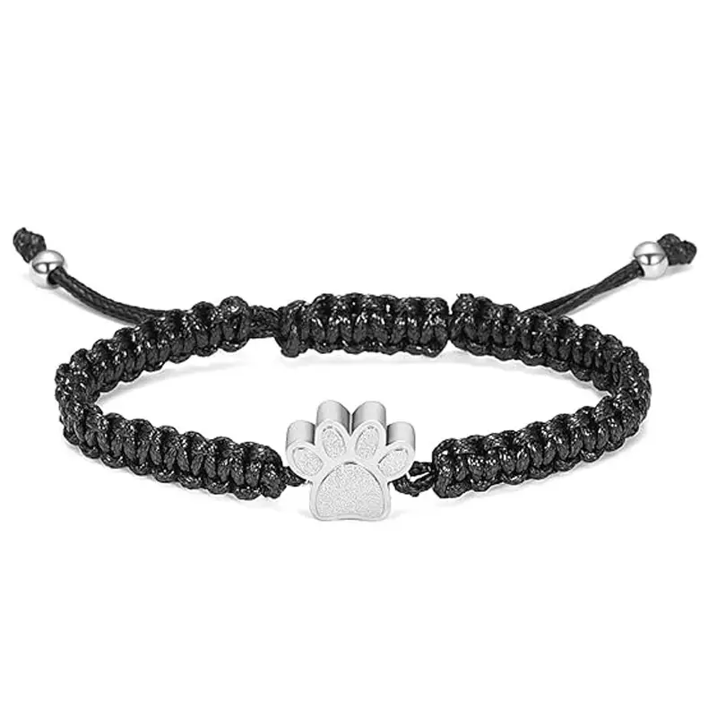 Stainless Steel Ornament Open Memorial Pet Hair Ashes Bracelet