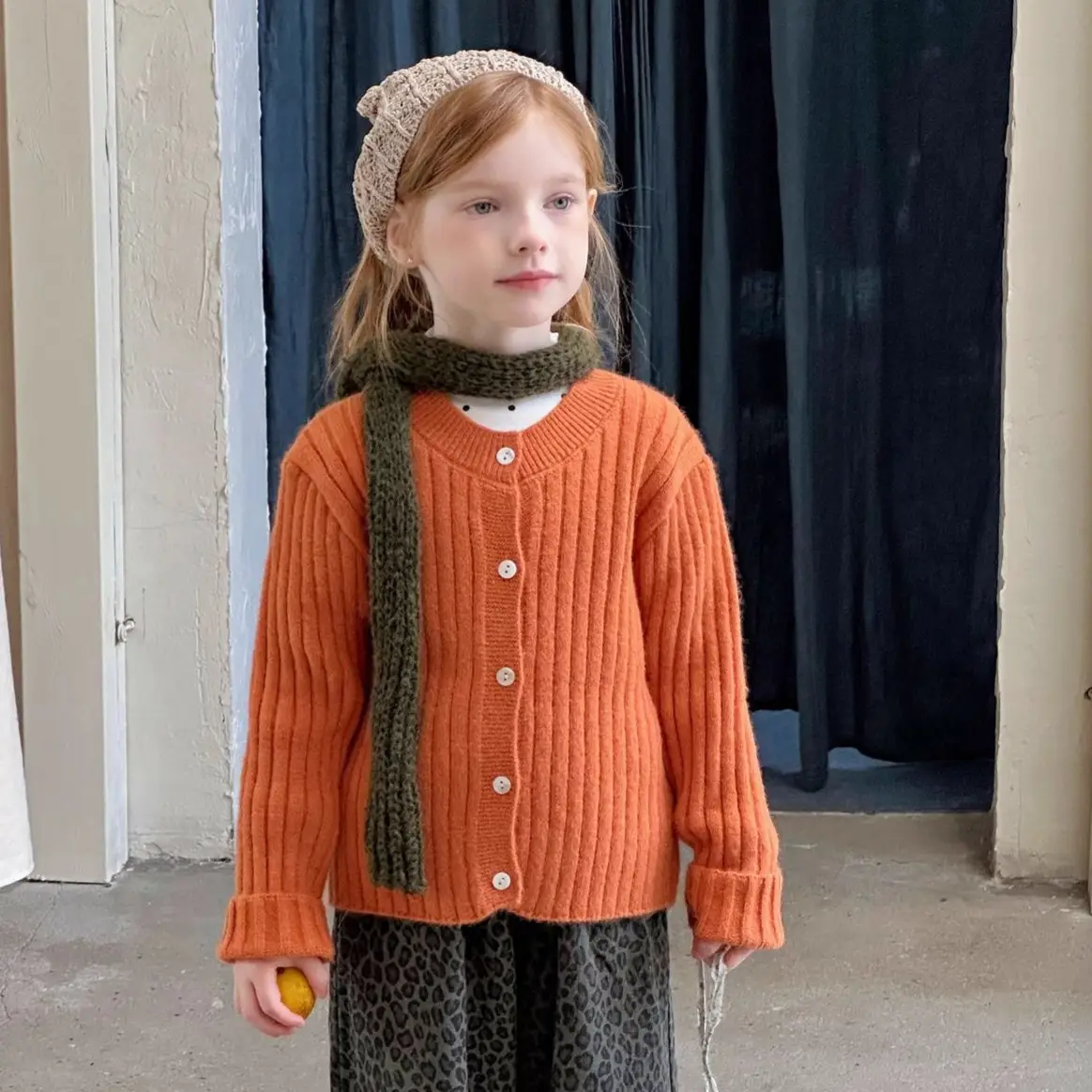 Leisure Alpaca Fleecefiber Girl's Cardigan Sweater Children