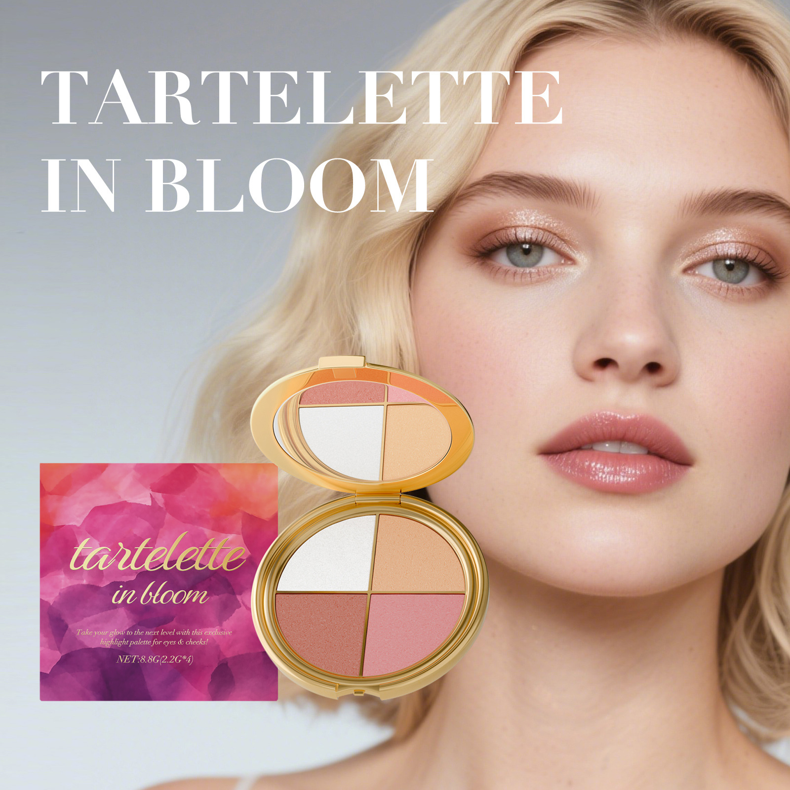 High-gloss Natural Makeup Diamond Texture A Plate Of Multi-purpose Daily Portable-eye Cheek Makeup