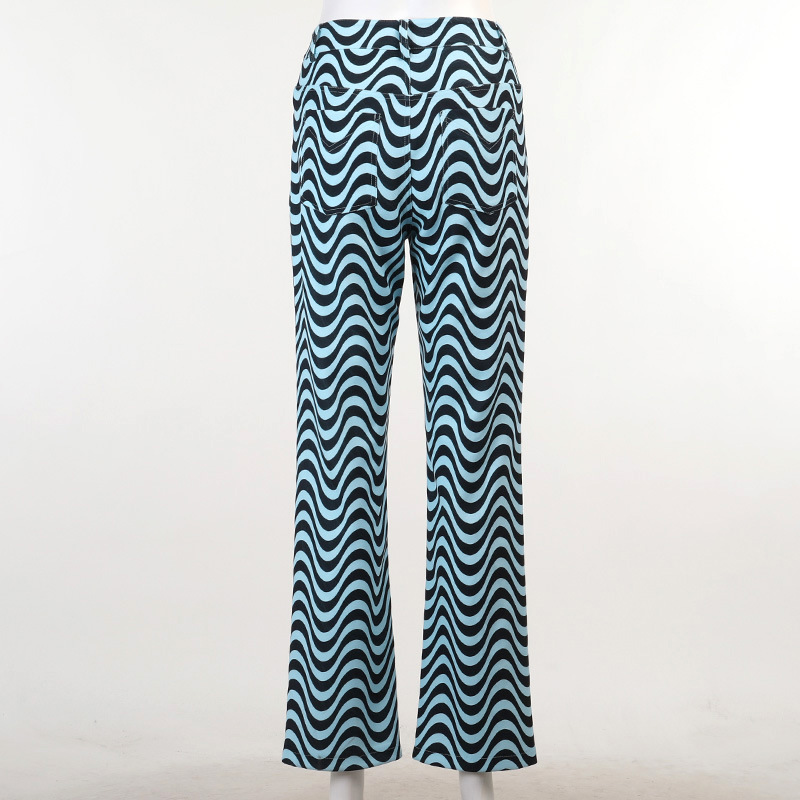 Title 18, Ladies Wavy Straight Fit Casual Wide Leg Pants