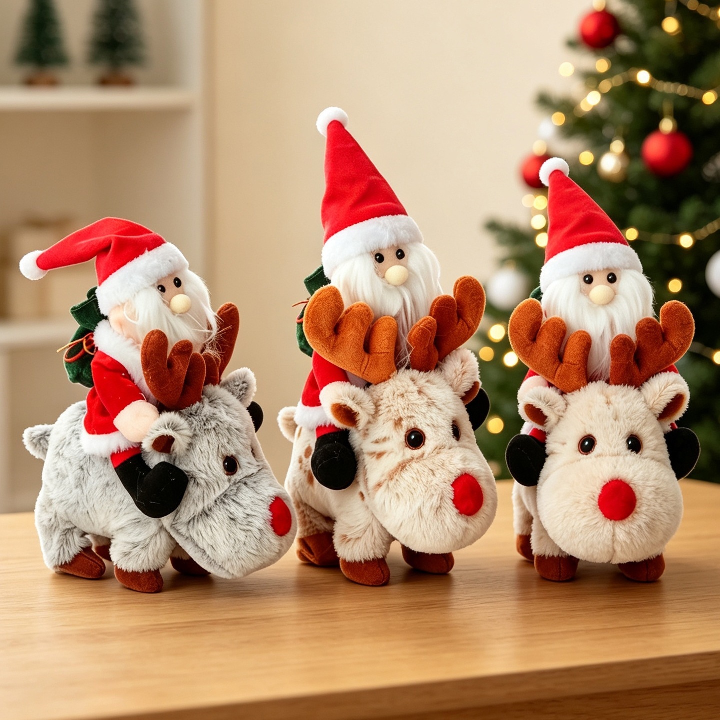 Santa Claus Riding A Reindeer Electric Toy