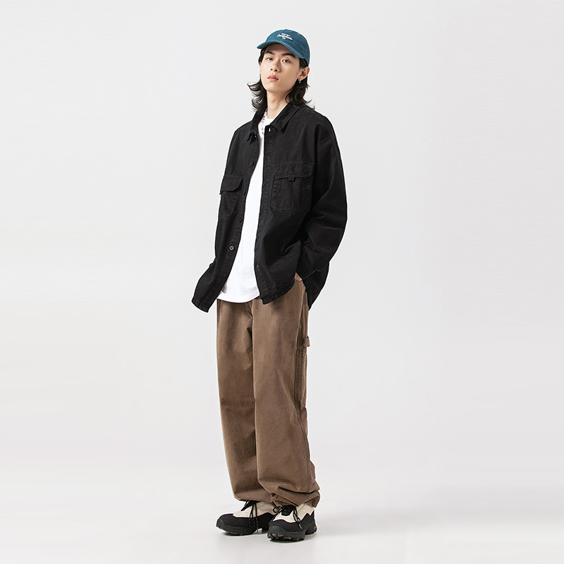 Men's And Women's Same Loose Non-elastic Fashion Casual Trousers