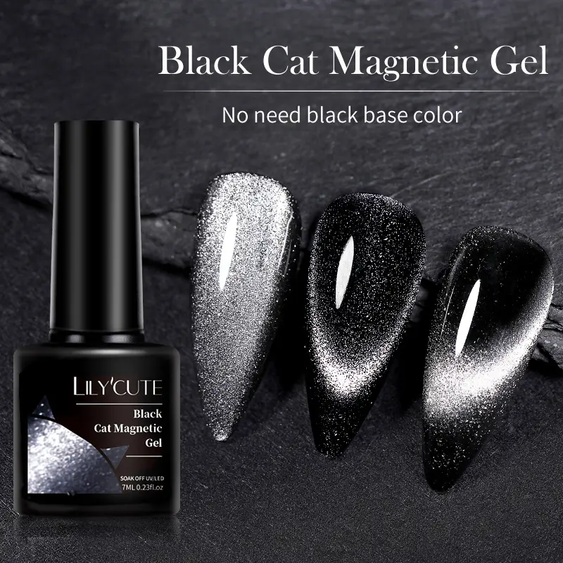 Ultra-Black Crystal Cat Eye High-Quality Black