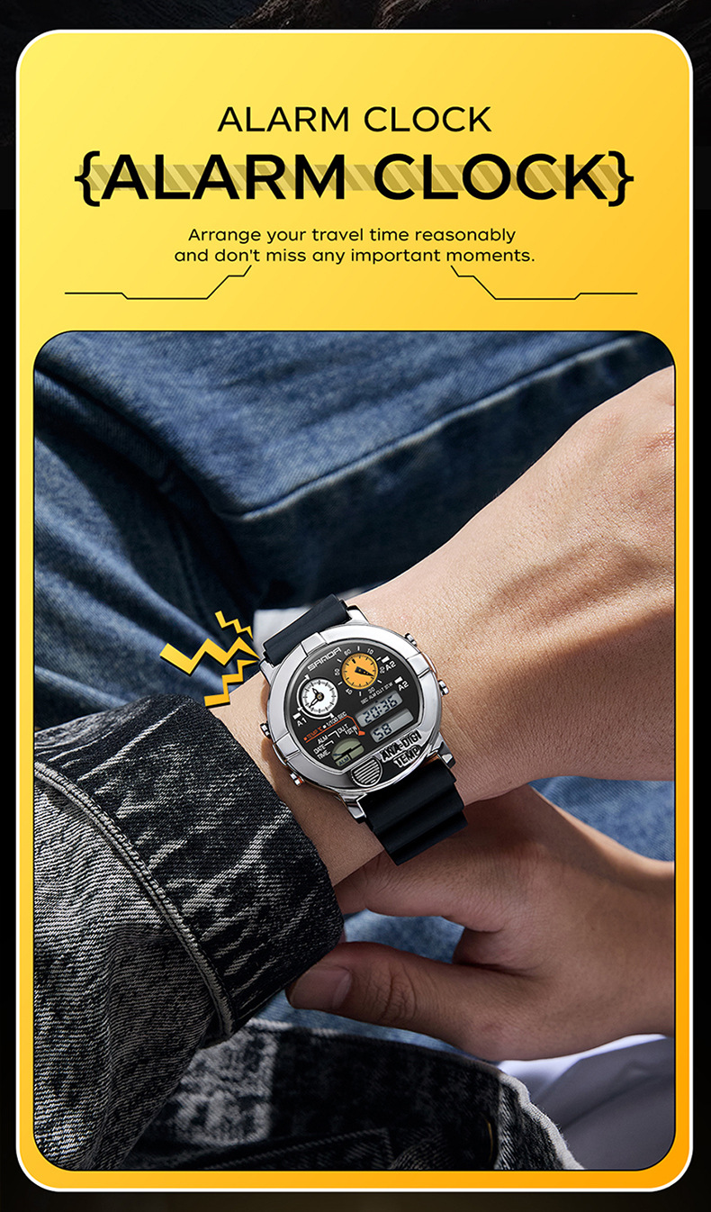 Sanda 3371 Analog Digital Sports watch for Men