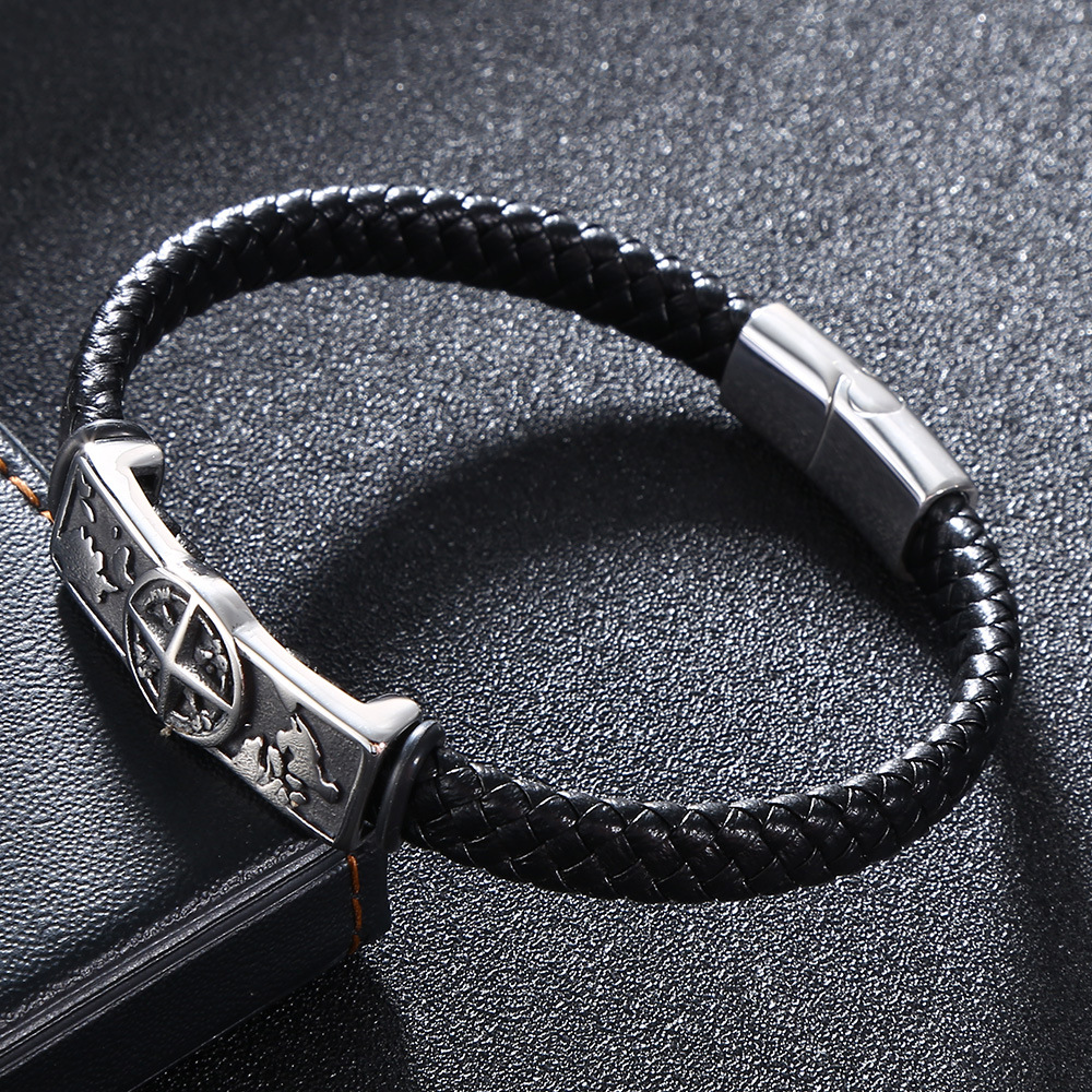 Leather Hand-braided Bracelet Made Of Microfiber Leather