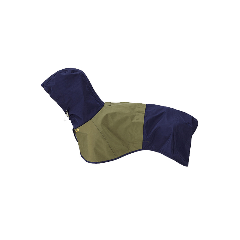 Waterproof Raincoat For Medium To Large Dog Hooded Rain Gear Dark Blue XS