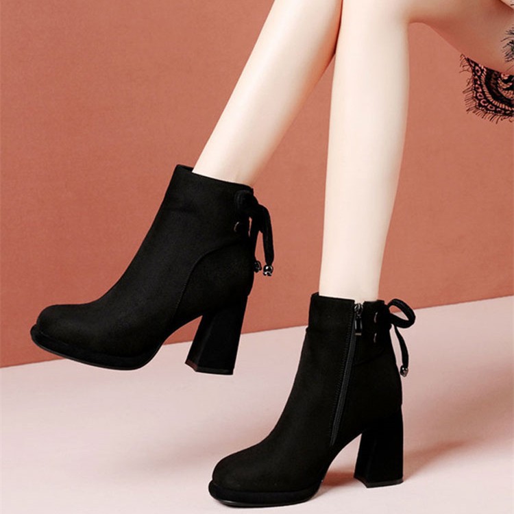 Casual Lace-up British-style Women's Boots