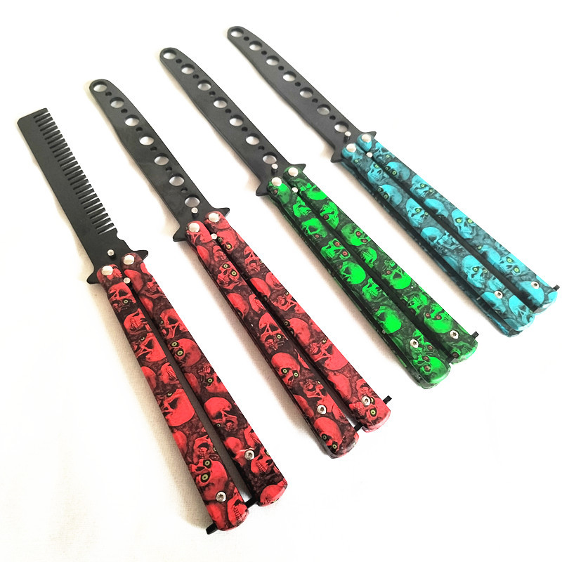 Title 4, 3D Skull Butterfly Knife Exercise Tool