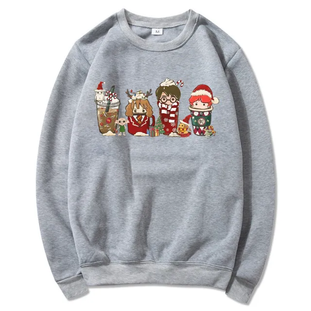 Women's Magic Wizard Christmas Sweatshirt Light Gray - Shop at LoveMi