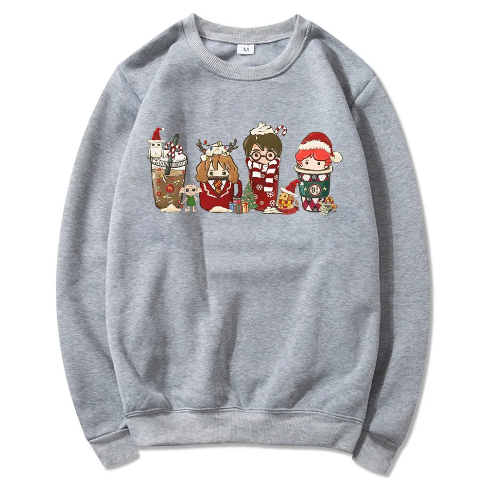 Women's Magic Wizard Christmas Sweatshirt - Light Gray
