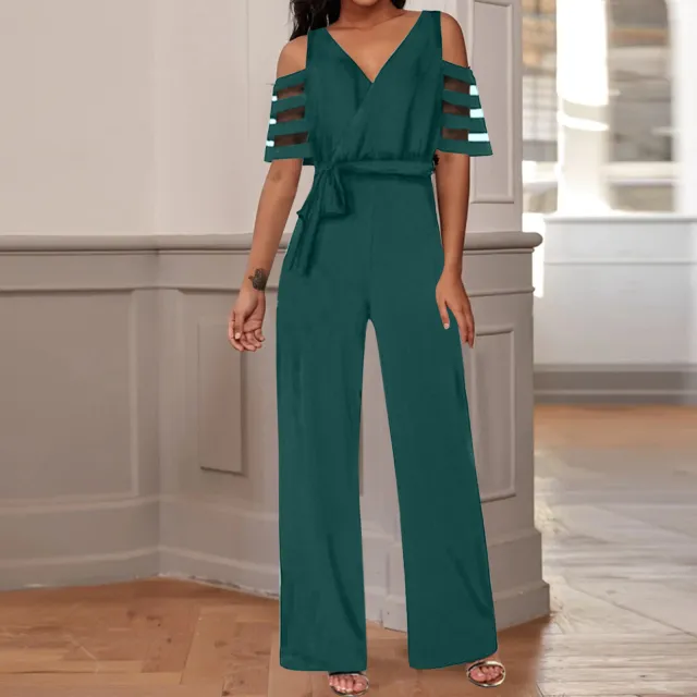 Women's Clothing One piece Wide leg Pants Casual Army Green - Shop at LoveMi