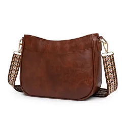 Casual Women's Large Capacity Crossbody Tote Bag - Brown - View 1