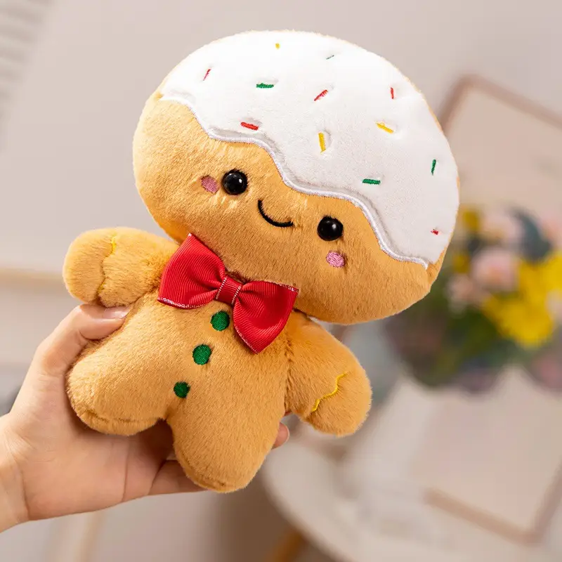 Cream Gingerbread Man Pillow Plush Toy