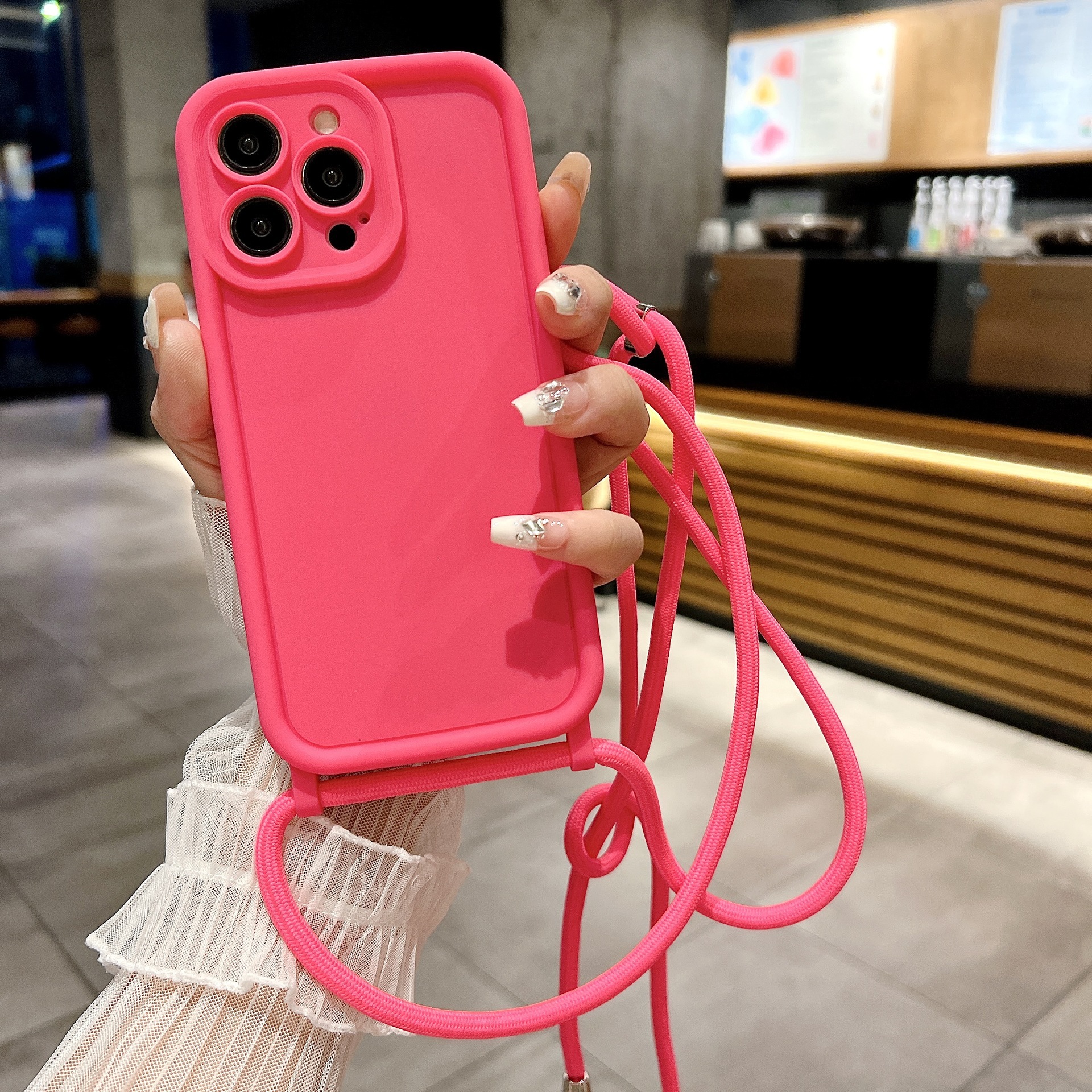 Silicon Carbide Lanyard Phone Case Crossbody Strap