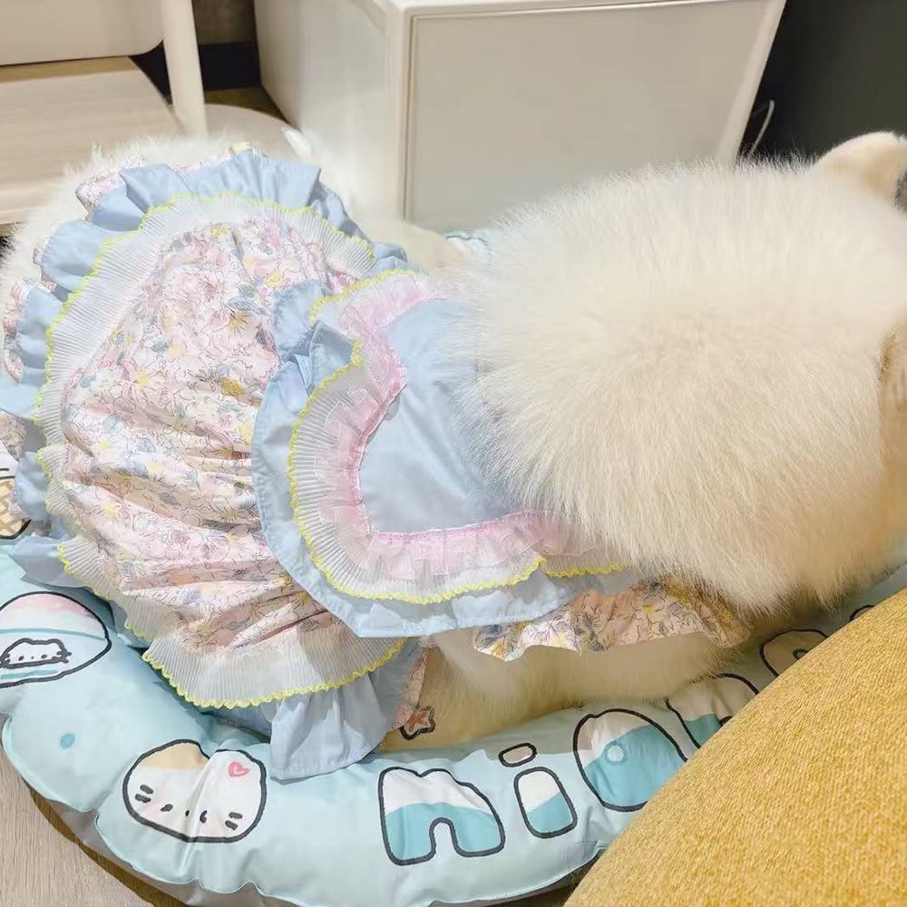 Mesh Dog Dress With Harness For Medium To Large Dogs